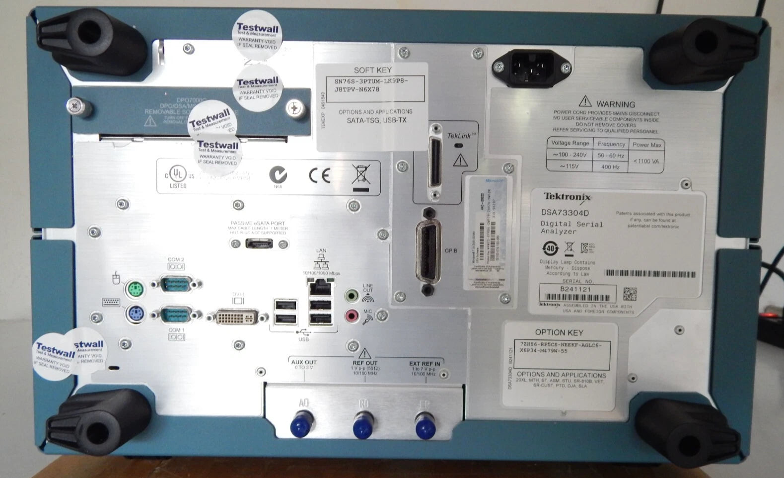 Tektronix DSA73304D 33GHz 100GS/s DSA oscilloscope WIN 10, NIST cal. w/ data Tektronix DSA73304D 33GHz 100GS/s DSA oscilloscope WIN 10, NIST cal. w/ data